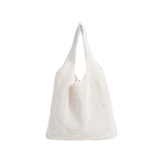 Crochet Hollow Out Double Strap Beach Shoulder Bag Tote Handbags :> - Picture 1 of 5